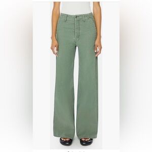 Mother Major Sneak Roller high waist wide leg pants